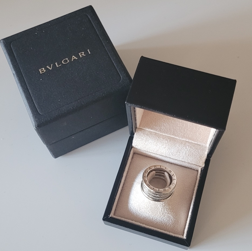 18k BULGARI Zero Ring with Diamonds - Picture 8 of 9